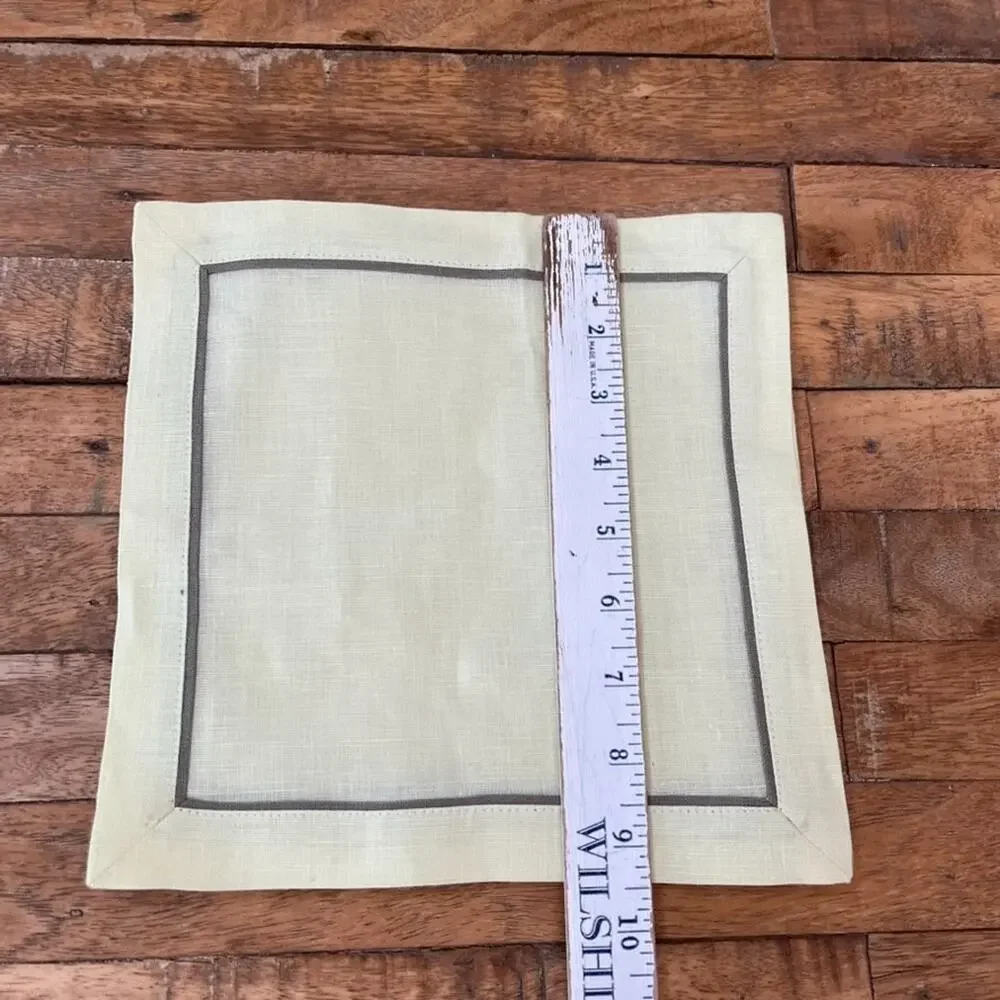 Linen Square Napkins Set of 4 9